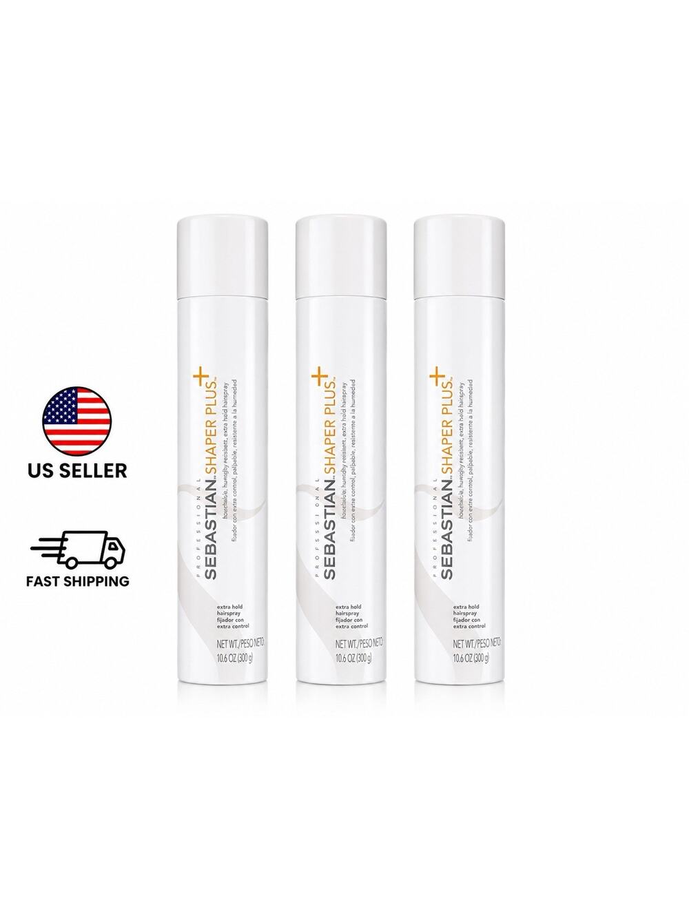 Sebastian Shaper Plus Extra Hold Hairspray 10.6 oz Duo Pack Set of 3